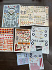 LOOK!! Aircraft / Military decals 1/48 1/35 1/72 LOT ---- RARE, waterslide