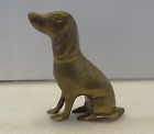 Vintage Solid Brass Dog Figurine 4.5