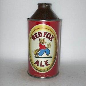 Red Fox Ale NOVELTY / REPLICA cone top beer can, paper label