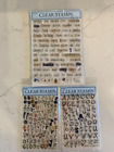 #164S The Paper Studio WORDS PHRASES ALPHABET Clear Cling Stamps Lot of 3 pkgs