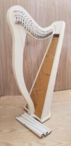 22 Strings Solid Wood Lever Irish Harp Made with Beech Wood Harp with Carry Bag,