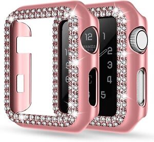 For Apple Watch Series 9 8 7 6 5 4 SE Bling Screen Protector Case 41/45mm Cover