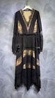 Women's Dress 2023 Autumn New V-neck Lace Long Sleeve Dress