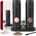 Electric Salt and Pepper Grinder Set of 2,Automatic Pepper Mill,Usb Rechargeable