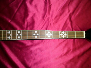 5-String Banjo Neck With (Fancy Inlays) Bound neck and Heal