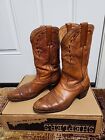 Durango West Brown Pull-On Western Cowboy Men Boots Size 11 D Vintage SOFT!