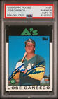 1986 Topps Traded #20T Jose Canseco signed auto card PSA DNA 8 10