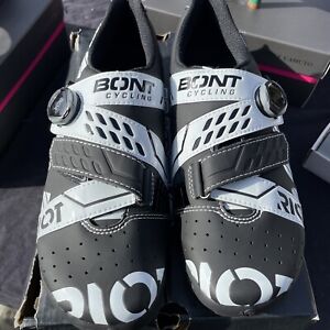BONT Riot Road BOA Cycling Shoe: Euro 45, US 10.5 Black White Model # RRPBW-45