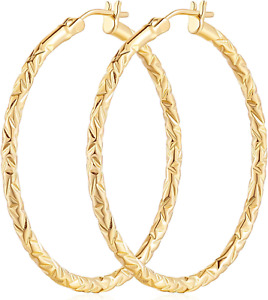 Gold Hoops Earrings 14k Gold Hoop Earrings for Women Large 14k Gold Earrings Hoo