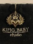 King Baby Studio Crowned Heart with Wings Pendant .925 Sterling Silver