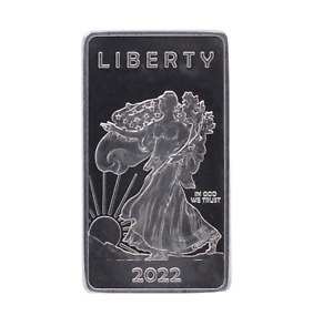 1 TROY OUNCE/OZ .999 Pure ALUMINUM Metal Walking Liberty Eagle Bar Rare Silver