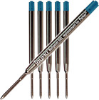 Jaymo - 6 - Blue Gel Parker Compatible Pen Refills. Smooth Writing German .7Mm M