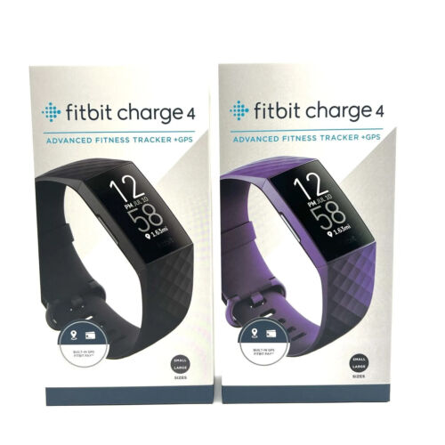 New  Fitbit Charge 4 FitnessTracker GPS Heart Rate Monitor Small & Large Sealed