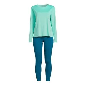 Athletic Works Women's Long Sleeve Tee and Leggings Set 2-Piece NEW