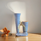 Roseville Pottery Velmoss Blue Double Bud Vase  #116-8