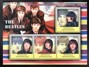 Central Africa THE BEATLES 50th ANNIVERSARY Postage Stamps Souvenir Sheet