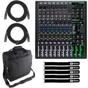 Mackie ProFX12v3 12 Channel Pro Analog Live/Recording Mixer Effects & USB, Case