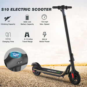 FOLDABLE ELECTRIC SCOOTER 15MPH 250W ADULT E-SCOOTER DOUBLE BRAKE SAFE COMMUTE