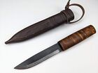 New ListingHelle Knives - Viking Knife - Birch Wood Handle - Leather Sheath - Norway Made