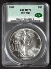 1987 CACG CAC MS70 American Silver Eagle $1 MS70