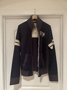 Abercrombie & Fitch Track Jacket Mens Large Navy