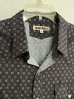 VTG 70s OLD WEST XL CHARCOAL GRAY WESTERN GEOMETRIC PEARL SNAP LONG SLEEVE SHIRT