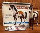Vintage Marx Johnny West Adventure Storm Cloud Pinto Horse w/Box & Accessories