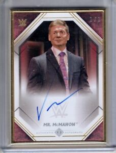 2021 Topps WWE Transcendent Auto MR. VINCE MCMAHON 1/1 RED Gold Framed AUTOGRAPH