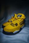 Nike Air Jordan 4 Retro Mid Lightning CT8527-700 Yellow Black Mens Size 9 Shoes