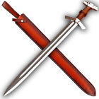 Medieval Hand Forged Gram Full Tang Slayer Fafnir Viking Sword + Leather Sheath