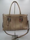 Marc New York Andrew Marc Ivory Messenger Faux Leather Briefcase Handbag Purse
