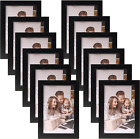 4X6 Picture Frame,Set of 12,Black PVC Photo Frames, Display for Wall or Tabletop