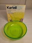 Vintage Kartell Green Low Bowls - #7126 Cm18 - Made In Italy