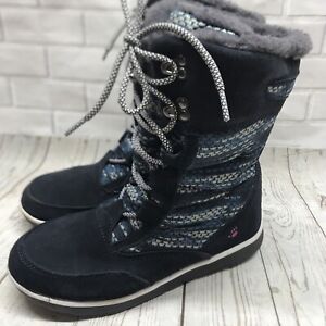 BEARPAW Aretha Womens Boots Style Size 9 Blue Multi Color Winter Midcalf