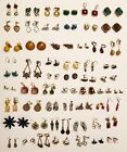 57 Pairs of Vintage Earrings - Pierced & Clip On - Costume Fashion Jewelry Lot