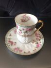 New ListingANTIQUE GOA LIMOGES FRANCE HAND PAINTED CHOCOLATE CUP AND SAUCER