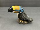 Vintage Casals Peru Signed Handmade Art Pottery Toucan Bird Figurine