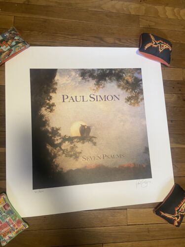Paul Simon  Signed Seven Psalms Lithograph Art Print #/500 Garfunkel W/COA 25x25