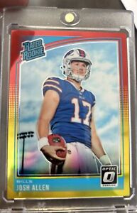 2018 Optic Josh Allen Red Yellow Prizm SP Rookie Card RC #154 *READ*