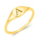Real Solid Gold Ring Personalized with Engraving A-Z Initial in 10k or 14k