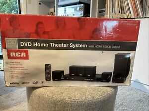 RCA DVD Home Theater System Black RTD3133H-Subwoofer & 5 Speakers  NEW open box