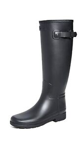 Hunter Original Tall Rain Boots Black Refined Women's Sizes 6-10 US Medium