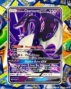 Shadow Charizard GX Rainbow Gold Metal Pokémon Card Collectible Gift