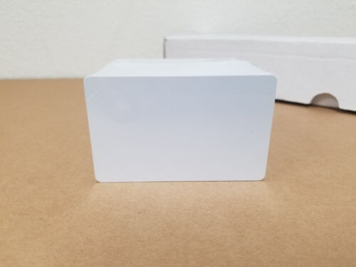100 Blank White PVC Cards, CR80.30 Mil, High Quality for Color and UV Printing