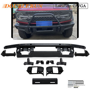 Offroad Full Width Front Bumper With D-ring Mounts Fit For 2021-2023 Ford Bronco (For: 2021 Ford Bronco Big Bend)