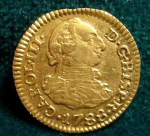 1788 Carlos III 3rd Type Spanish Gold coin 1/2 Escudo see photo
