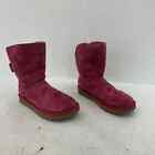 Ugg Red Shearling Style Women's Snow Winter Boots, Size 7