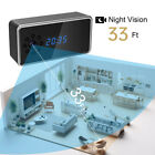 WiFi Alarm Clock Camera Night Vision 1080P HD Motion Sensor Security Nanny Cam