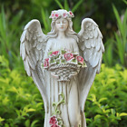 Garden Decor Outdoor Figurine Light Solar Powered Angel Statue for Patio Yard