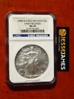 2008 W BURNISHED SILVER EAGLE NGC MS70 REVERSE OF 2007 EARLY RELEASES LABEL